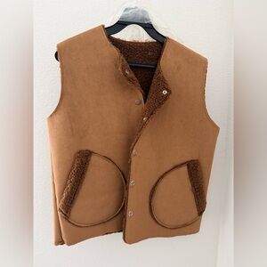 Brown Shearling Vest